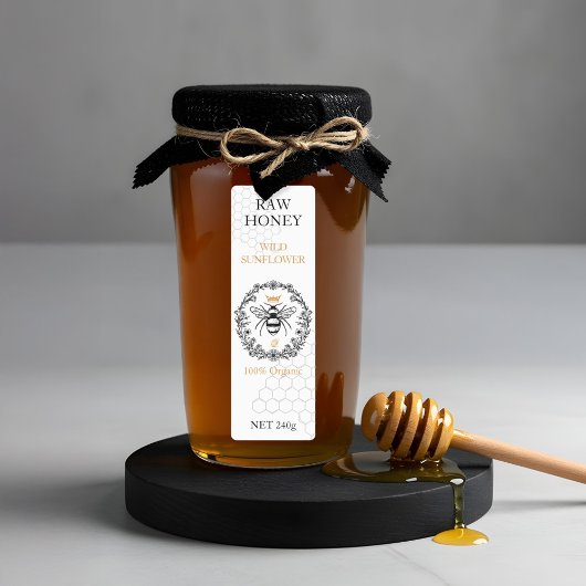 ヴィンテージエレガントクラウンクイーンビーハニージャールラベル ラベル