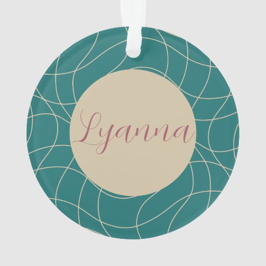 ヴィンテージエレガントクリスマスウィムシーカスタムの写真名 オーナメント (裏面)