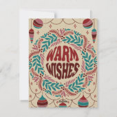 ヴィンテージエレガントクリスマスウィムシー家族写真 シーズンカード (裏面)