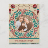 ヴィンテージエレガントクリスマスウィムシー シーズンポストカード (正面)