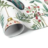 ヴィンテージエレガントクリスマスオーナメントラッピング紙 ラッピングペーパー (ロールコーナー)