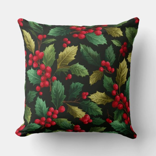 ヴィンテージエレガントクリスマスオーナメント枕 クッション (正面)