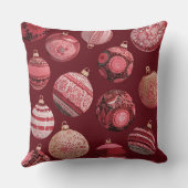 ヴィンテージエレガントクリスマスオーナメント枕 クッション (裏面)