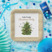 ヴィンテージエレガントクリスマスツリーパーティー ペーパープレート (パーティー)