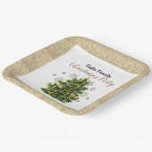 ヴィンテージエレガントクリスマスツリーパーティー ペーパープレート (傾斜あり)