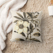 ヴィンテージエレガントクリスマスバラベージュフローラ クッション (ブランケット)