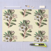 ヴィンテージエレガントクリスマスバラベージュ 薄葉紙 (クラフト)