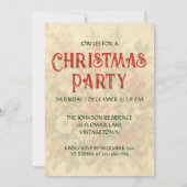 ヴィンテージエレガントクリスマスフラワーズパーティー 招待状 (裏面)