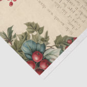 ヴィンテージエレガントクリスマスフローラ音楽エフェメラ 薄葉紙 (詳細)