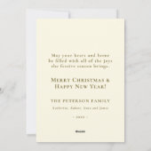 ヴィンテージエレガントクリスマスベリーリースジョイ シーズンカード (裏面)