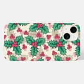 ヴィンテージエレガントクリスマスホリーフローラルパターン | Case-Mate iPhoneケース (裏面 (横))