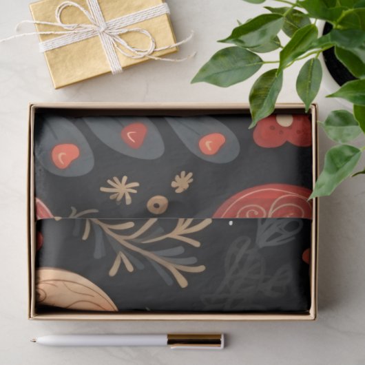 ヴィンテージエレガントクリスマスボーブルのデコパージュ 薄葉紙 (ギフト)