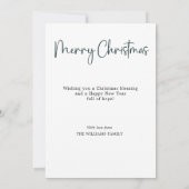 ヴィンテージエレガントクリスマスリースオーナメント シーズンカード (裏面)