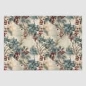 ヴィンテージエレガントクリスマスレッドグレーの切り離し 薄葉紙 (正面)