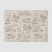 ヴィンテージエレガントクリームベージュホース狩りトワール 薄葉紙 (正面)