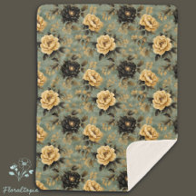 ヴィンテージエレガントクリーム&ブラックバラフローラルパターン