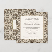 ヴィンテージエレガントクリームn金ゴールドシェルカップルシャワー