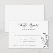 ヴィンテージエレガントクレストモノグラムウェディングRSVPカード 招待状 (正面/裏面)