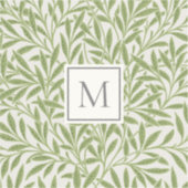 ヴィンテージエレガントグリーンウィロー葉ズモノグラム シール (正面)