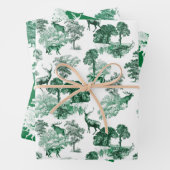 ヴィンテージエレガントグリーンカントリートイレディアウッズ ラッピングペーパーシート (インサイチュ)