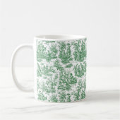 ヴィンテージエレガントグリーントイレデジュイ コーヒーマグカップ (左)