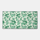 ヴィンテージエレガントグリーンホワイトディアトイレ デスクマット (正面)