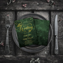 ヴィンテージエレガントグリーン旧紙、金ゴールド書道