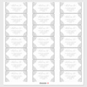 ヴィンテージエレガントグレ結婚ーズゲスト住所 シール (シート)