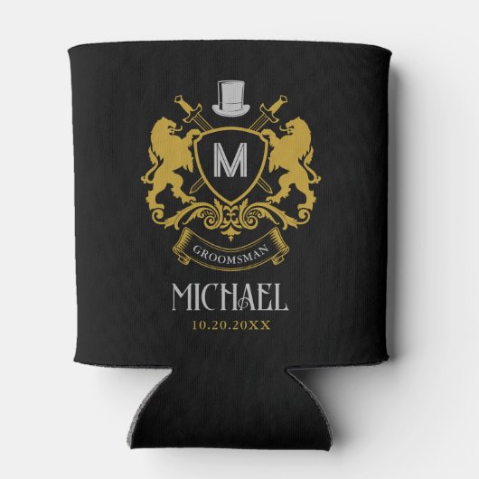 ヴィンテージエレガントグロムメンライオンナイトエンブレムバッジ 缶クーラー (裏面)