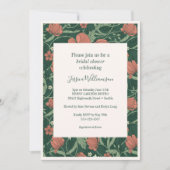 ヴィンテージエレガントグ素朴リーンフローラブライダルシャワー 招待状 (正面)