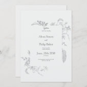ヴィンテージエレガントグ結婚フローラ 招待状 (正面/裏面)
