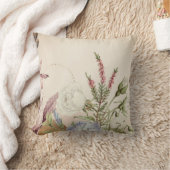 ヴィンテージエレガントコテージコアフローラ |クリーミーアイボリー クッション (ブランケット)