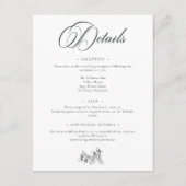 ヴィンテージエレガントコテージ植物学秋の結婚式 エンクロージャーカード (正面)