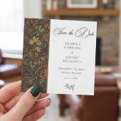 ヴィンテージエレガントコテージ植物学秋の結婚式 セーブザデート