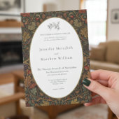 ヴィンテージエレガントコテージ植物学秋の結婚式 招待状