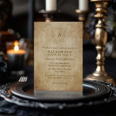 ヴィンテージエレガントゴシックの古い紙ハローウィンパーティ 招待状