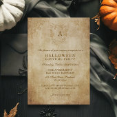 ヴィンテージエレガントゴシックの古い紙ハローウィンパーティ 招待状