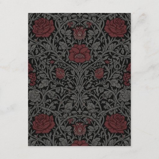 ヴィンテージエレガントゴシック様式のムーディオ結婚ボタニカル エンクロージャーカード (裏面)