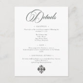 ヴィンテージエレガントゴシック様式のムーディオ結婚ボタニカル エンクロージャーカード (正面)