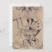 ヴィンテージエレガントゴシック,ハロウィーンベイビーシャワー 招待状 (裏面)