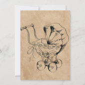 ヴィンテージエレガントゴシック，ハロウィーンベイビーシャワー 招待状 (裏面)