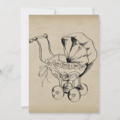 ヴィンテージエレガントゴシック，ハロウィーンベイビーシャワー 招待状 (裏面)