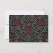 ヴィンテージエレガントゴシックMoody Botanical結婚のQR 出欠カード (裏面)
