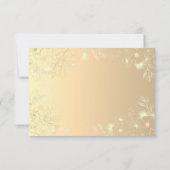 ヴィンテージエレガントゴールドウェディング 出欠カード (裏面)