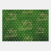 ヴィンテージエレガントゴールドフォイルダマスクリスマス ラッピングペーパーシート (正面)