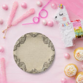 ヴィンテージエレガントサザンチャームバーラップレース結婚ズ ペーパープレート (パーティー)