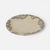 ヴィンテージエレガントサザンチャームバーラップレース結婚ズ ペーパープレート (アングル)