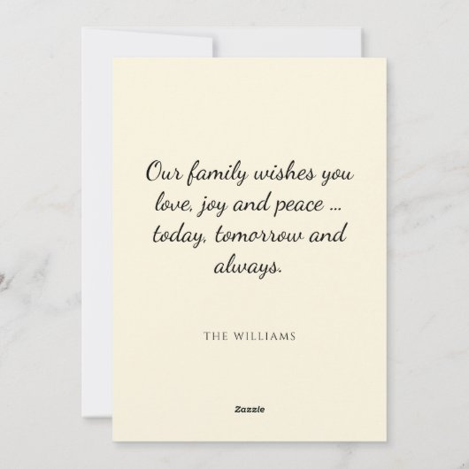 ヴィンテージエレガントサンタクロースのクリスマスグリーティング シーズンカード (裏面)