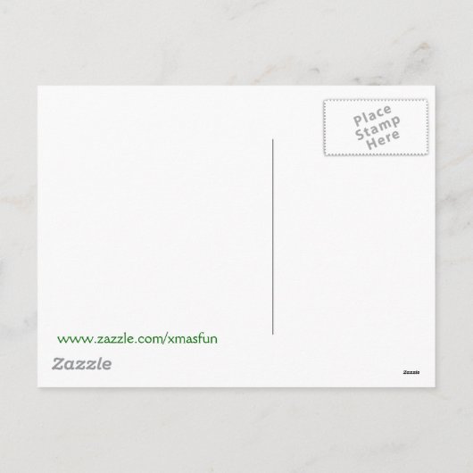 ヴィンテージエレガントサンタクロースアートクリスマスカード シーズンポストカード (裏面)