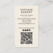 ヴィンテージエレガントシェフの装備 名刺 (裏面)